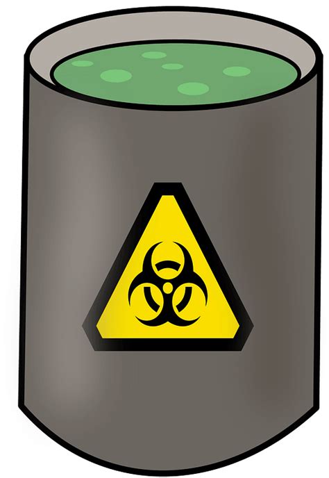 Canister of Waste with Hazardous Symbol on the Label clipart. Free ...