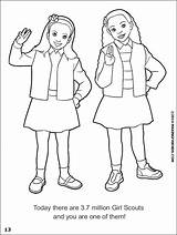 Girl Scout Coloring Printable Pages sketch template