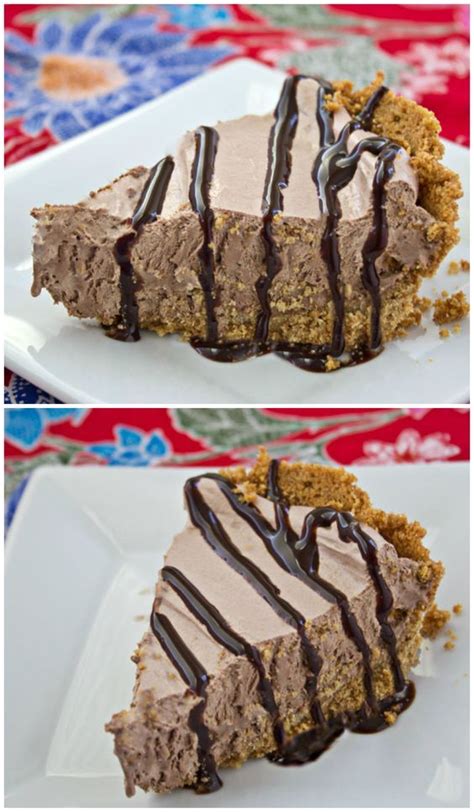 My grandma's Chocolate Cream Pie with a Graham Cracker Crust is light and airy with a rich ...