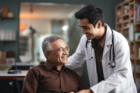 Premium Photo | Indian doctor with patient in hospital or clinic