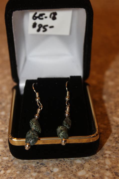 Chlorastrolite (Greenstone) Earrings: GE-18