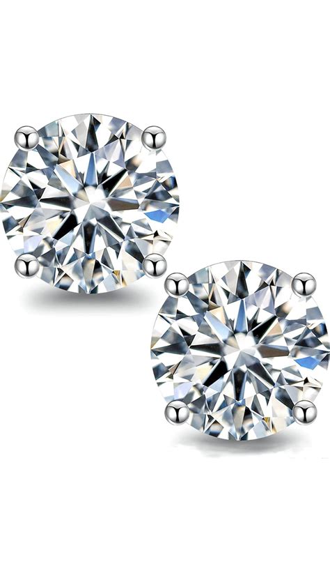 2 Ct moissanite Diamond Earrings