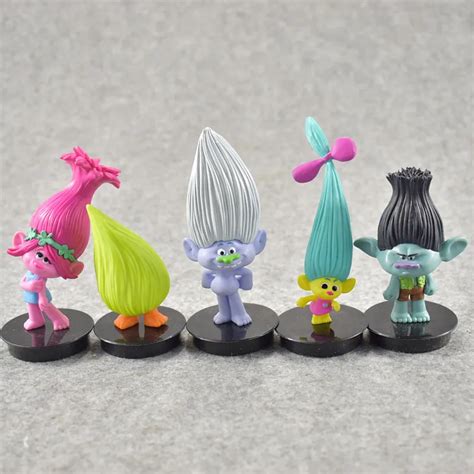 Aliexpress.com : Buy 5pcs/set 8 10cm Movie Trolls PVC Action Figures Trolls Toys Collectible ...