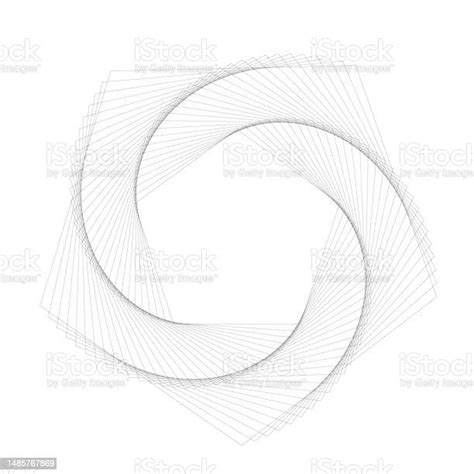 Outline Of Pentagon In Rotation Stock Illustration - Download Image Now ...