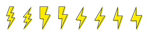 Yellow lightning bolt icon, vector illustration. 26641324 Vector Art at Vecteezy