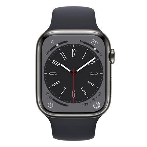 Apple Watch Series 8 GPS + Cellular 45mm Graphite Stainless Steel Case ...