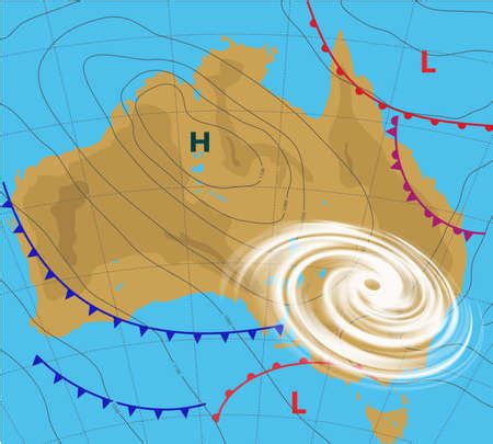 Vector of Weather map of the Australia. - ID:163986106 - Royalty Free ...