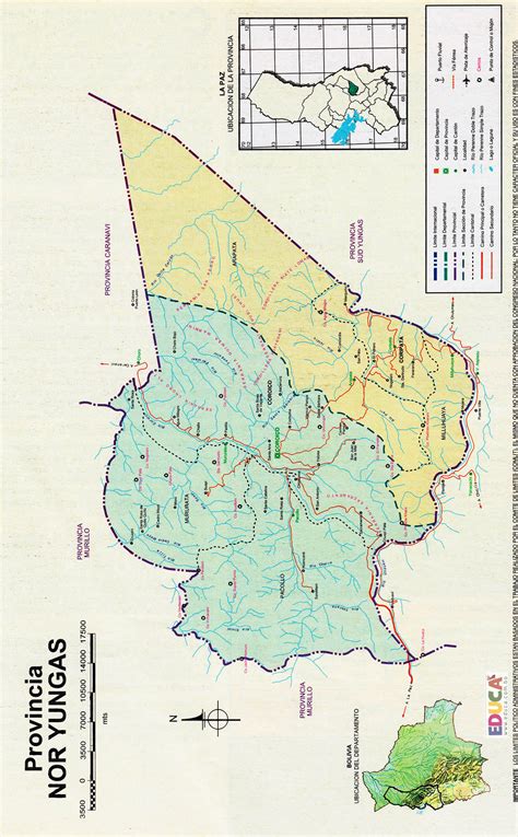 Provincia Nor Yungas (Mapa) | Departamento de La Paz | Historia ...