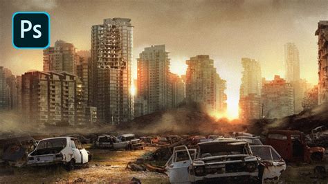 Post Apocalyptic City – Photoshop REALTIME Speedart - YouTube