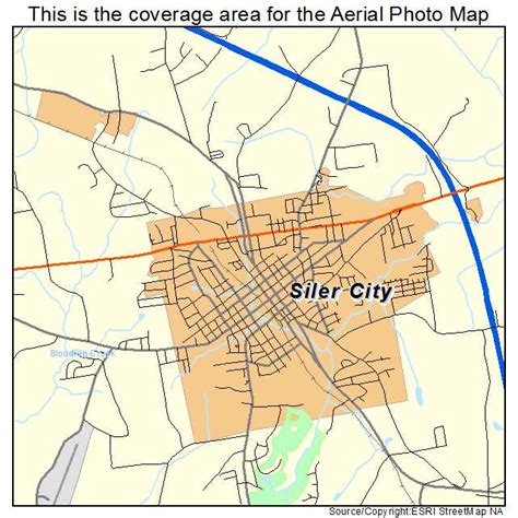 Aerial Photography Map of Siler City, NC North Carolina