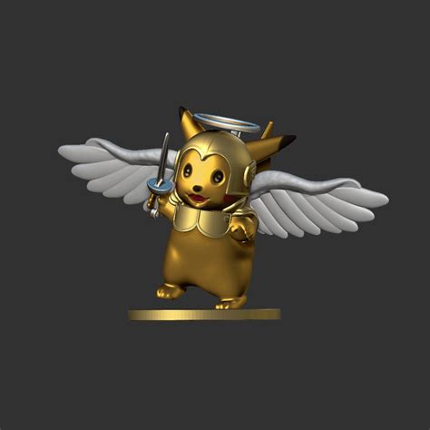 STL file Pikachu Cosplay Battle Angel 👼・3D print object to download・Cults