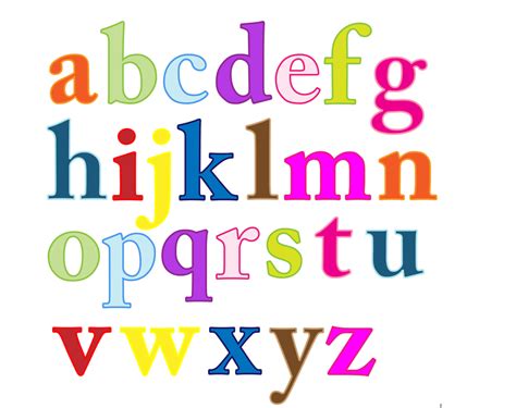 CLIP ART of the colorful ALPHABET free image download