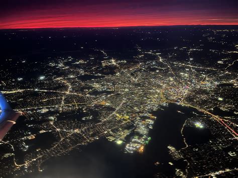 Providence, as seen from the air last night : r/providence