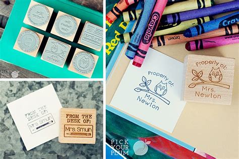 Adorable Personalized Teacher Stamps Only $9.99! | Saving by Design