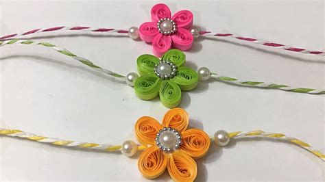 Beautiful, simple and easy to make Quilled handmade Rakhi for this Rakshabandan | Handmade rakhi ...