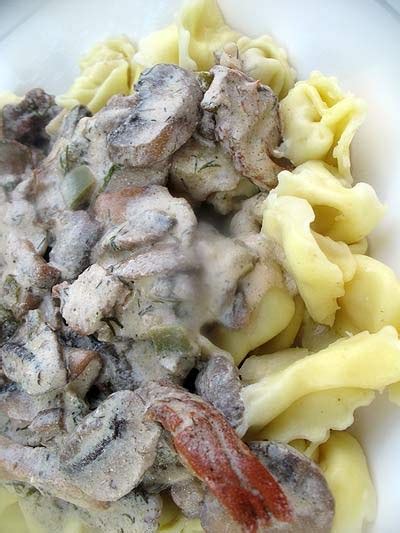 Cheese-Filled Tortellini with a Spicy Mushroom Sauce | Lisa's Kitchen | Vegetarian Recipes ...
