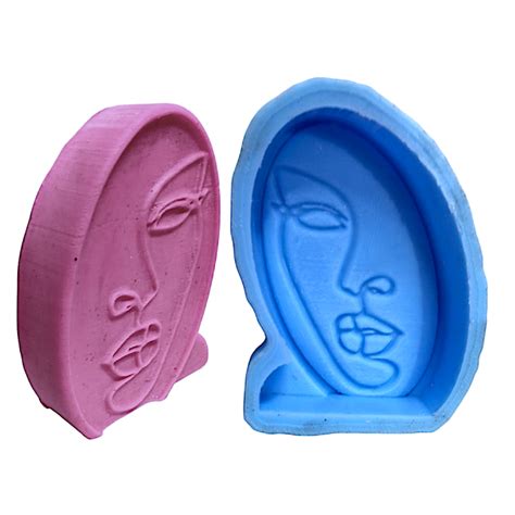 Abstract face Candle, face Candle Mold, Abstract face Mold, Handmade s