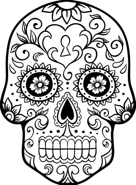 Dia de los Muertos | Skull coloring pages, Coloring pages, Skull template