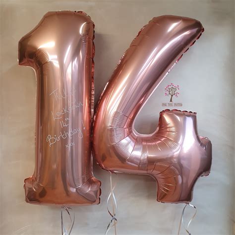 Helium filled Number Balloon - 26" | Pink Tree Parties | Birthday Balloons, Party Balloons ...