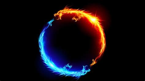 Fire And Ice Dragon in 2020, yin yang fire HD wallpaper | Pxfuel