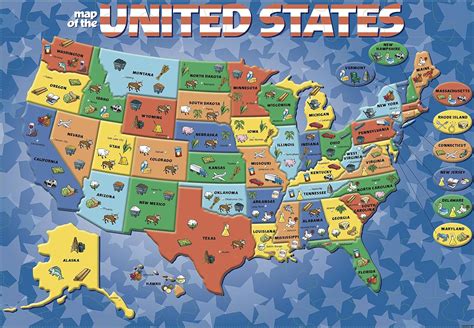 Amazon.co.jp: Cardinal Industries USA Map Puzzle : おもちゃ