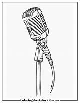 Microphone Coloring Pages Printables  Sheets For Kids sketch template