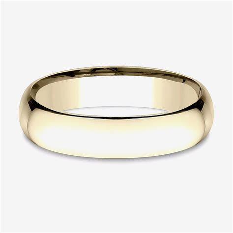 Mens 14K Yellow Gold 5MM Light Comfort-Fit Wedding Band - JCPenney