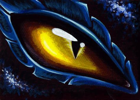 Eye Of The Blue Dragon Painting by Elaina Wagner