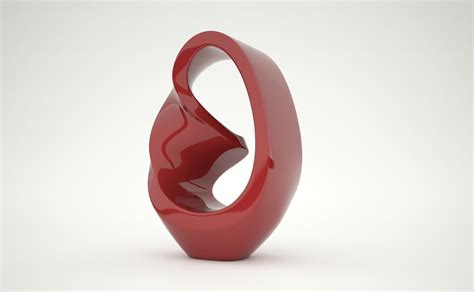 abstract red sculpture 3ds