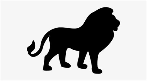 Lion Silhouette Wall Sticker - Lion Stencil - 520x372 PNG Download - PNGkit