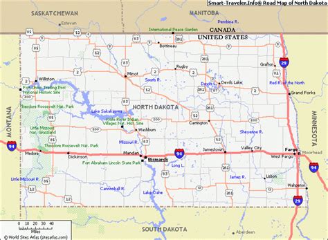 North Dakota State Highway Map - Printable Map