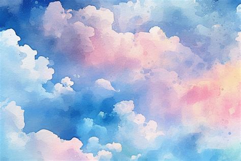 A Watercolor of Clouds During Dusk Graphic by Crafty Canvas · Creative Fabrica