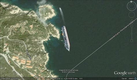 Costa Concordia on Google Earth.... - The Hull Truth - Boating and ...