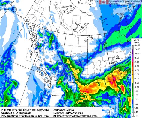 Prairie precipitation accumulation map - Sunday | The Western Producer