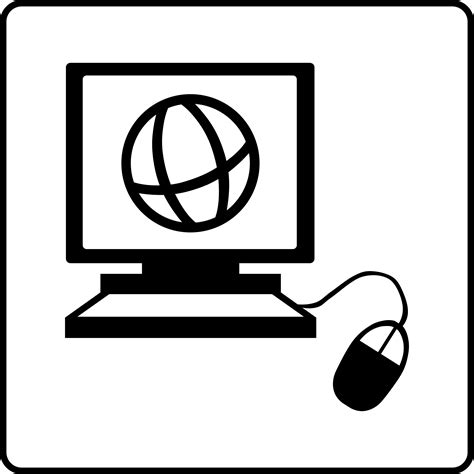 internet clipart black and white - Clip Art Library