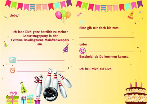 Einladung Bowlingkugel | Einladungen Geburtstag Kostenlos bestimmt für ...