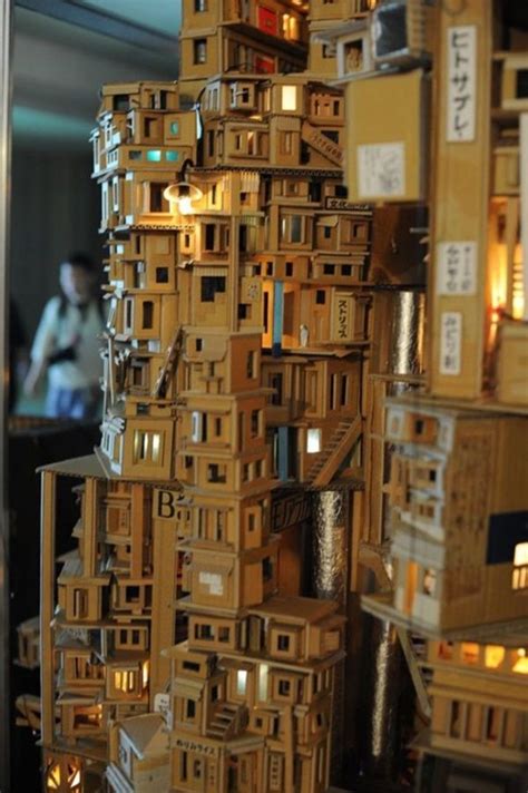 40 Incredible Examples Of Cardboard City Art - Bored Art | Cardboard sculpture, Cardboard city ...