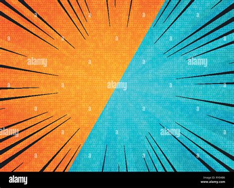 Abstract sun burst contrast orange blue colors background. You can use ...