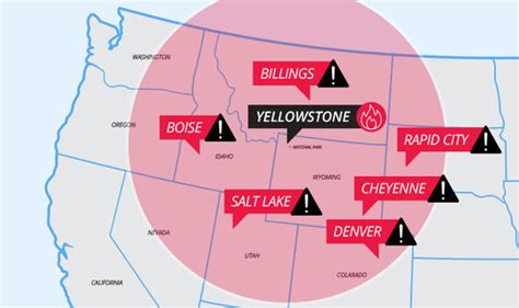 Yellowstone volcano eruption: Which US cities are at risk from lava and ash | World | News ...