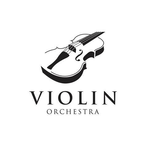 Stylized violin icon logo vector. 13386859 Vector Art at Vecteezy