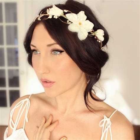 floral crown, bridal headpiece, wedding flower crown, ivory Flower crown, rustic head wreath ...