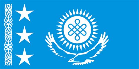 Kazakh Khanate and Kazakhstan flag mashup. : r/vexillology