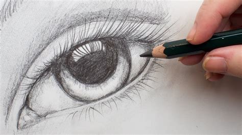 Realistic eye Step by Step Pencil Drawing on paper for Beginners #AboutFace #3 - YouTube