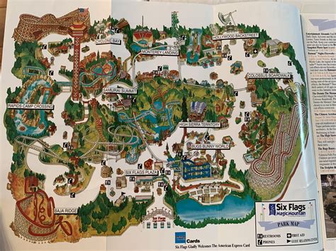 Six Flags Magic Mountain Map 1993 : r/sixflags