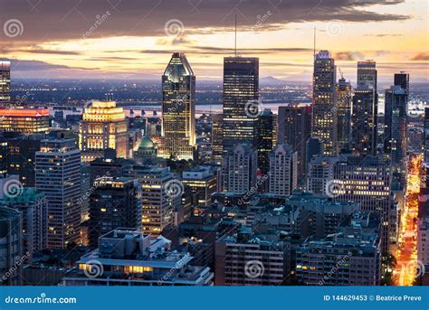 Montreal Skyline At Night Royalty-Free Stock Photo | CartoonDealer.com ...