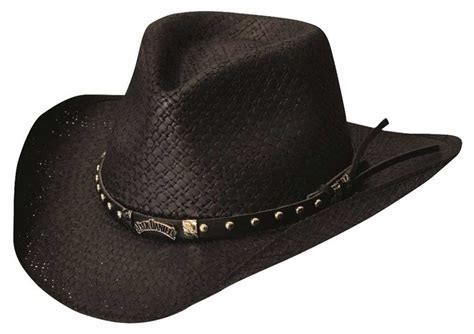 Jack Daniels Men's Soft Toyo Straw Cowboy Hat, 3.25" Brim - Black JD03-700 (M) - Walmart.com