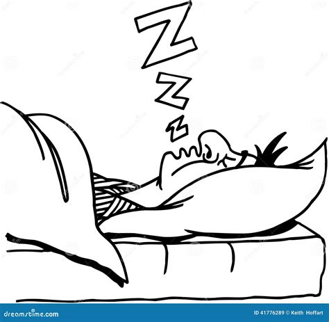 Sleeping Snoring Man Cartoon Vector Clipart | CartoonDealer.com #41776289