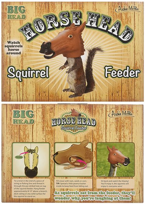 Horse Head Squirrel Feeder May be Strangest Garden Gadget Yet, Get One for $12.54 - Today Only ...