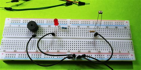 Active buzzer with LDR and LED- Arduino