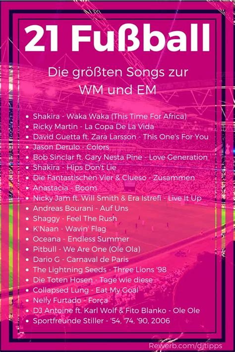 EM Songs ⚽ Die größten Fußball Hymnen als DJ Liste (2024)